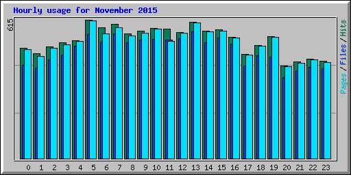 Hourly usage for November 2015