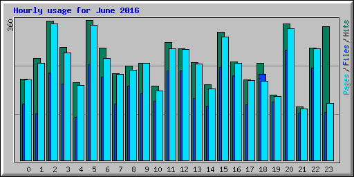 Hourly usage for June 2016