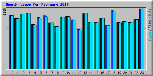 Hourly usage for February 2017