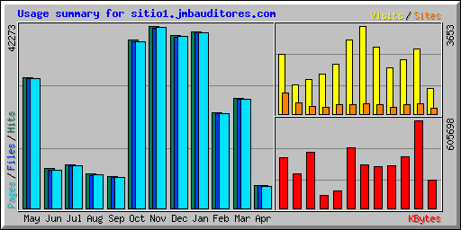 Usage summary for sitio1.jmbauditores.com